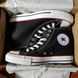 Black converse all star mid sneaker wedges